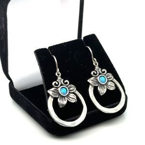 Israeli 925 Silver and Opal Earrings